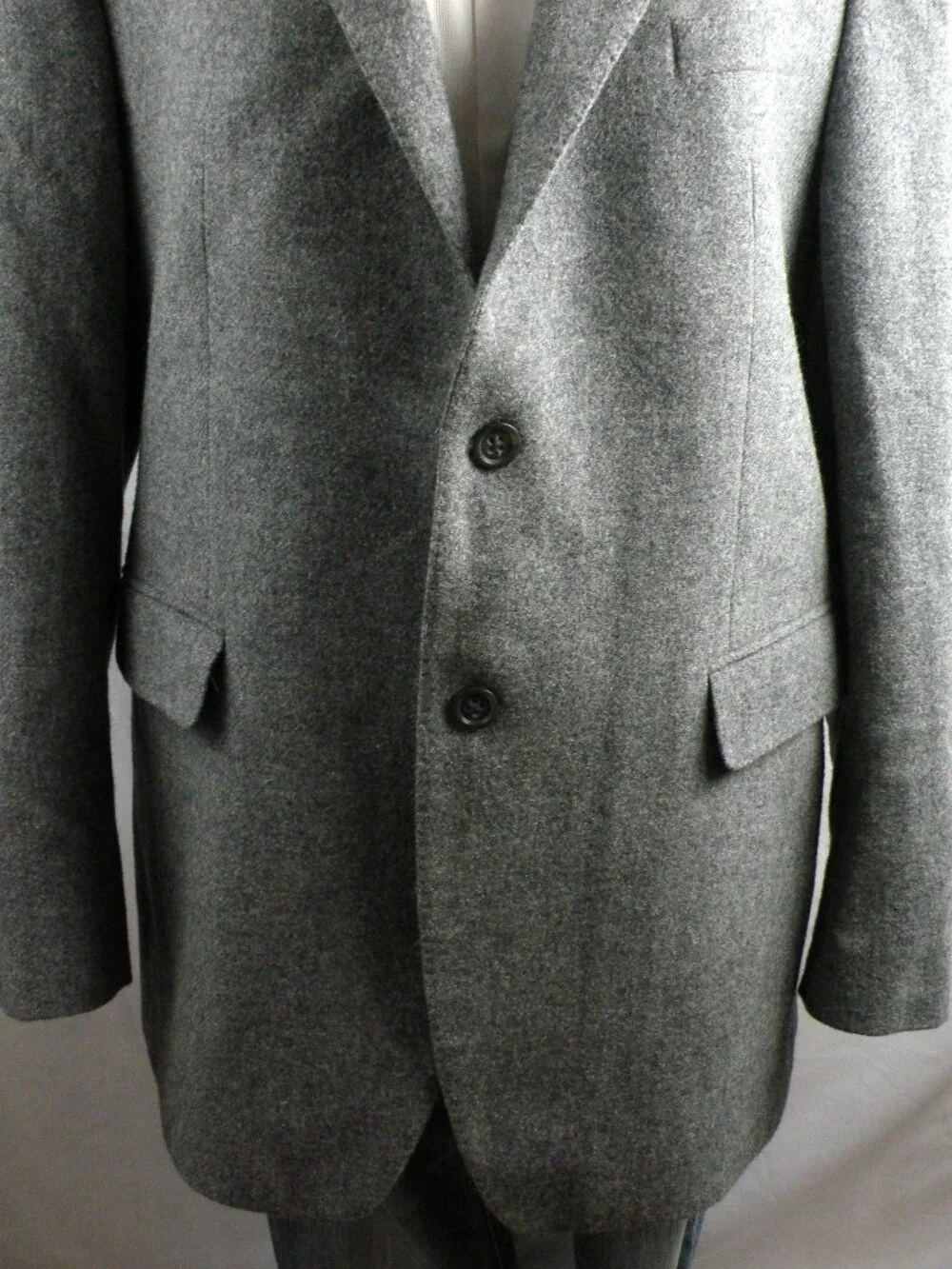 Banana Republic Mens Grey 100% Wool Modern Fit Blazer Sport Coat 44R